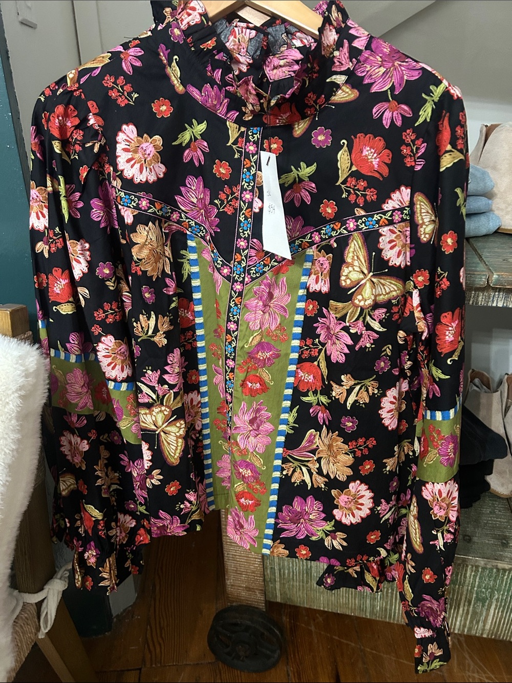 &Merci Fall Floral Long Sleeve Shirt